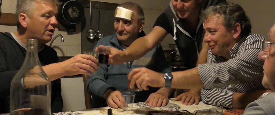 Mario Savelli festeggia insieme a tutto il Gruppo di Ricordi di Palio