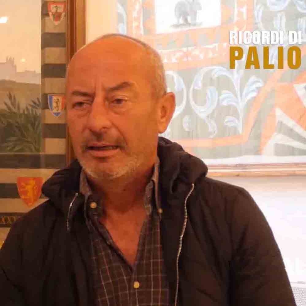 Un bellissimo primo piano di Bonito da Silva durante la registrazione della puntata a lui dedicata di Ricordi di Palio